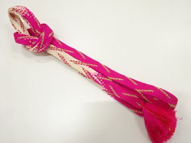 JAPANESE KIMONO / HAND-TIED OBIJIME CORD